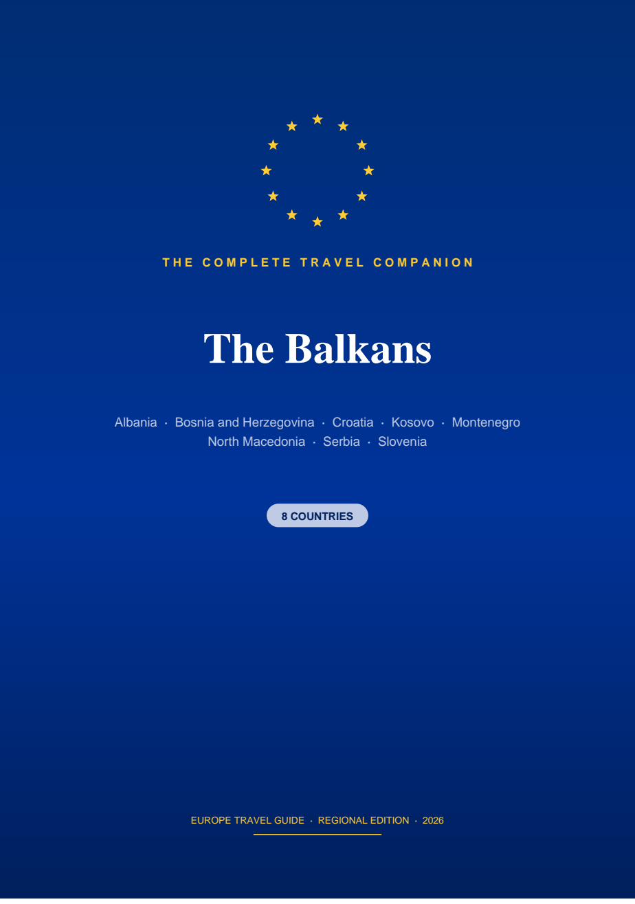 Balkans Travel Guide, Croatia Slovenia Montenegro and 5 More Countries, Digital PDF Download