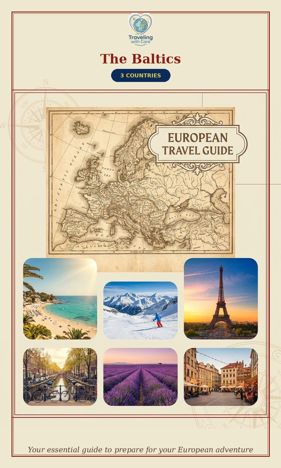 Baltics Travel Planner PDF, Estonia Latvia Lithuania Travel Guide, Digital Download