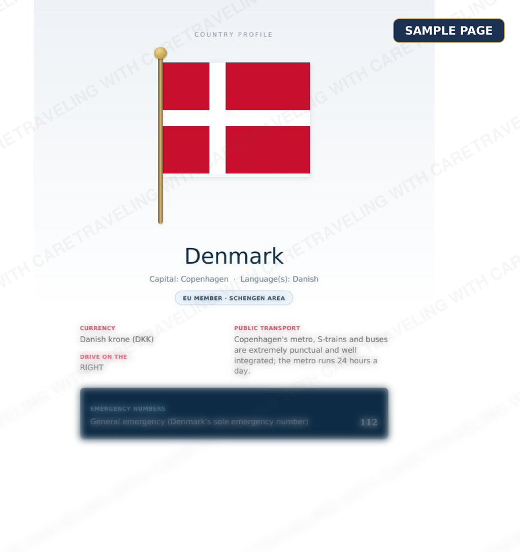 Sample page from the Nordic Scandinavia Travel Guide