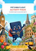 Pip's Mini Flight Activity Pack - Printable Travel Activities for Kids