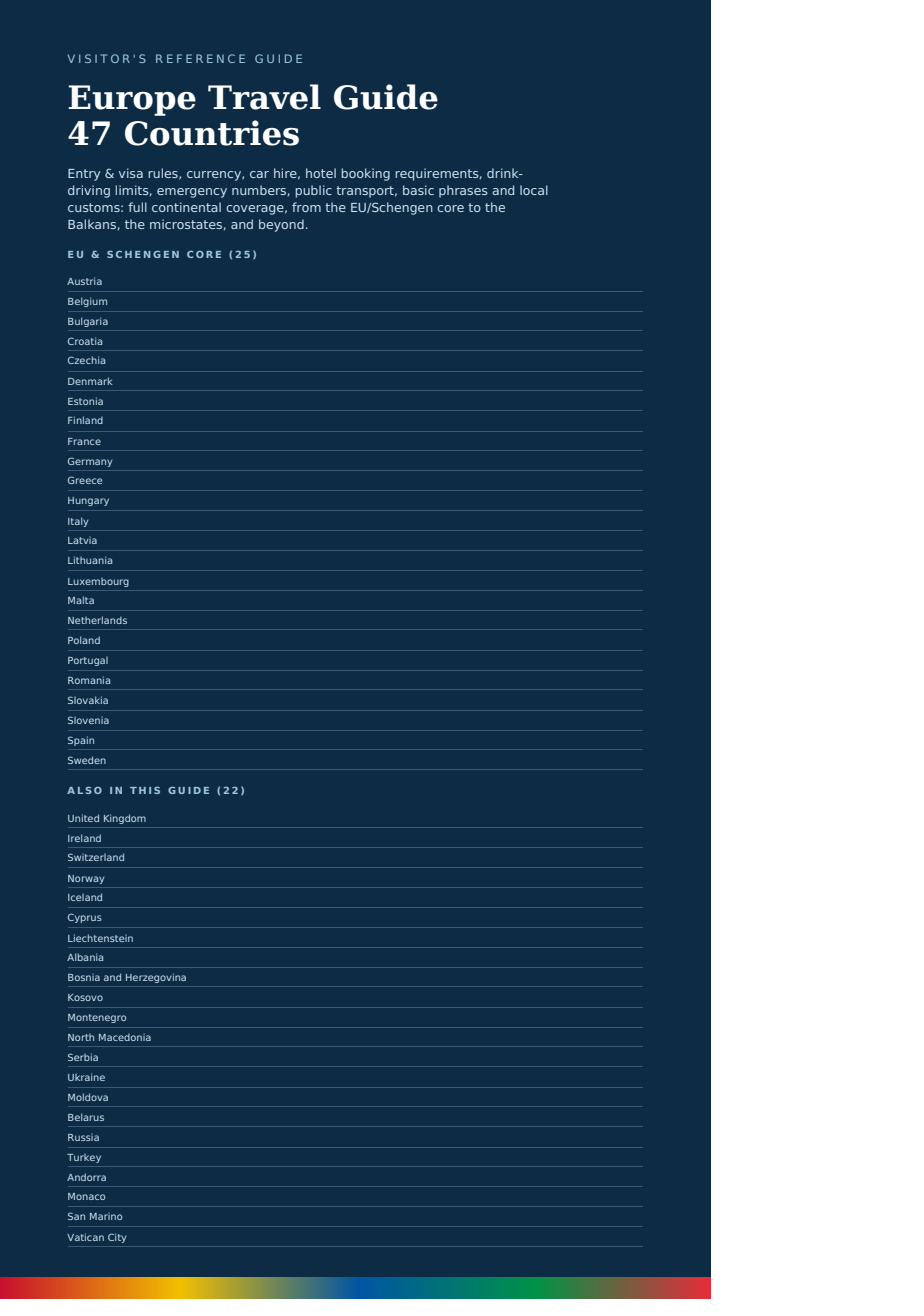 Complete Europe Travel Guide PDF | 47 Countries